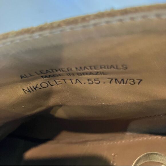 Vince Camuto VC Signature Leather Suede Brown Nikoletta Peep Toe Boots Size 7 - Picture 14 of 16